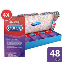 Durex Feel Intimate - vékonyfalú óvszer csomag (4 x 12 db)
