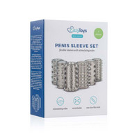 Easytoys Penis Sleeve - péniszmandzsetta szett - füst (6 db)