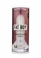 Fat Boy Checker Box - péniszköpeny (15 cm) - tejfehér