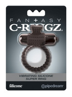 Pipedrem Fantasy C-Ringz - vibrációs péniszgyűrű (fekete)