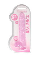 REALROCK - áttetsző élethű dildó - pink (22 cm)