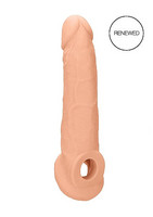 RealRock Penis Sleeve 9 - péniszköpeny (21,5 cm) - natúr