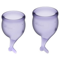 Satisfyer Cup - farkincás menstruációs kehely szett (lila) - 2 db