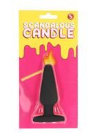 Scandalous - gyertya - anál plug - fekete (50g)