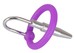 Penisplug - szilikon makkgyűrű hűgycsőkúppal (lila-ezüst) kép