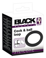 Black Velvet - szilikon péniszgyűrű (fekete) - 5 cm