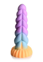 Creature Cocks Mystique - unikornis szilikon dildó - 21 cm (lila-sárga)