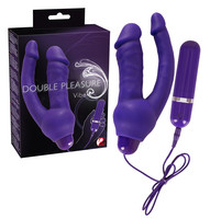 Double Pleasure - análkaros vibrátor (lila)