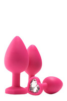 Flirts anal training kit - anál dildó szett (3 db) - pink