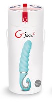 G-Jack - akkus, redős szilikon vibrátor (türkiz)