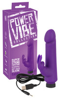 Power Vibe Rabby - akkus csiklókaros vibrátor (sötétlila)