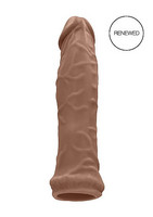 RealRock Penis Sleeve 6 - péniszköpeny (17 cm) - sötét natúr