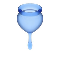 Satisfyer Cup - menstruációs kehely szett (kék) - 2 db