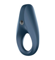 Satisfyer Ring 1 - vízálló, akkus péniszgyűrű (szürkés-kék)