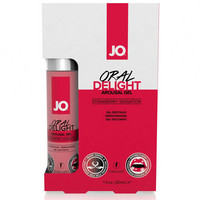 System JO Oral Delight - hűsítő, ehető síkosító - eper (30 ml)