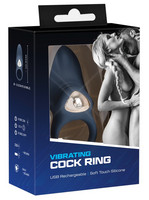 You2toys Cock Ring - akkus vibrációs péniszgyűrű (kék)