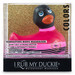 My Duckie Colors 2.0 - csíkos kacsa vízálló csiklóvibrátor (fekete-pink) kép