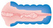 Nature Skin Soft - élethű műpunci maszturbátor (natúr-kék) kép