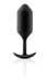b-vibe Snug Plug 3 - dupla golyós anál dildó (180g) - fekete kép