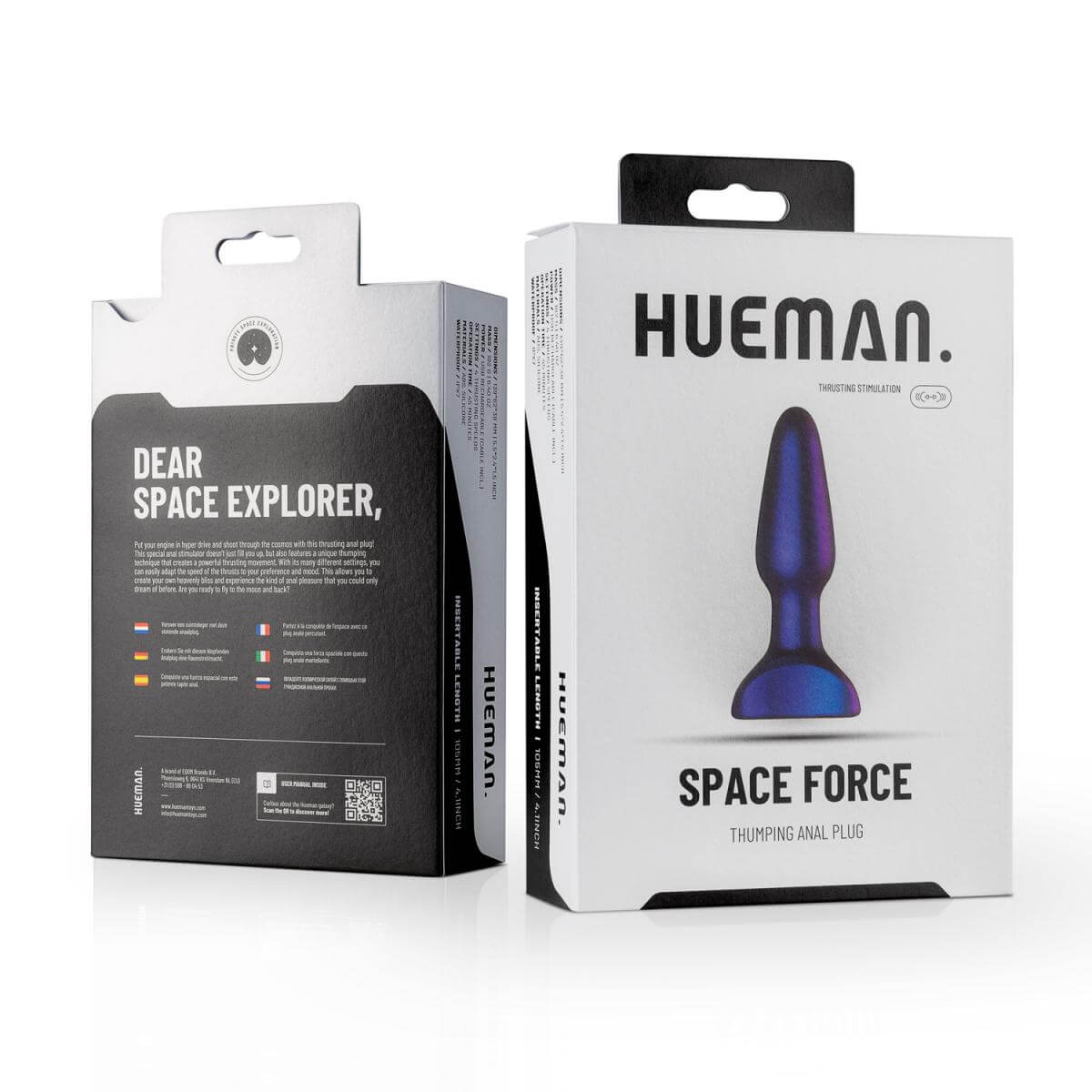 Hueman Space Force - akkus, vízálló, lökő anál vibrátor (lila) kép