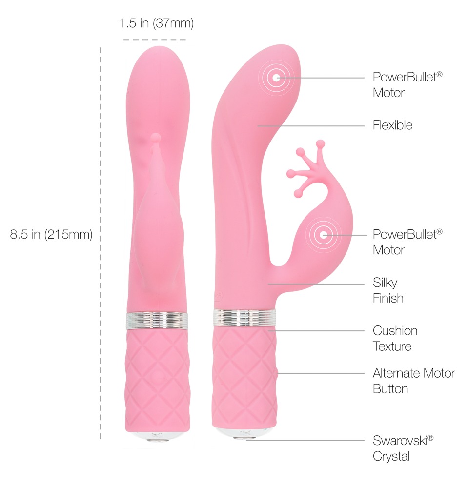 Pillow Talk Kinky - akkus, két morotos G-pont vibrátor (pink) kép