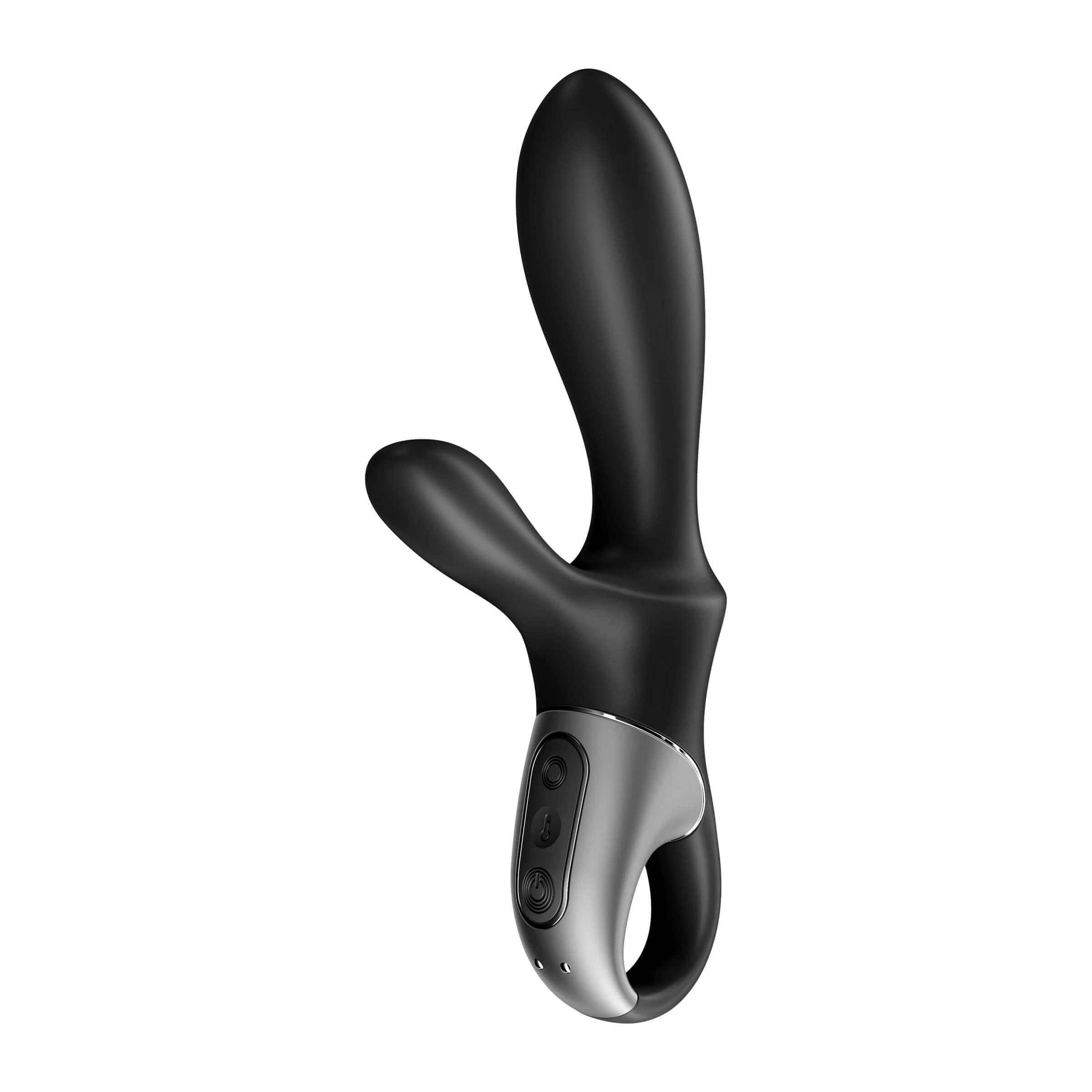 Satisfyer Heat Climax Plus - okos, melegítő,karos análvibrátor (fekete) kép